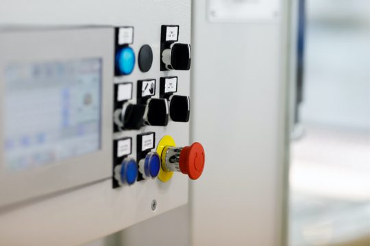 Industrial HMI close up