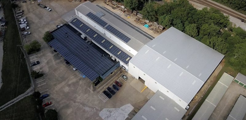 Aerial view of Davron facility.