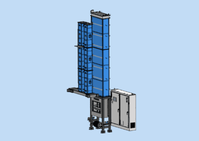 CAD drawing of vertical oven