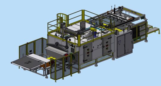 A CAD mockup of a loft-type industrial oven.