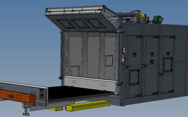 CAD drawing of an aerospace composite oven.