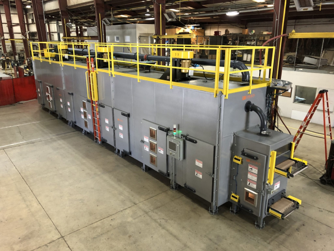 Custom triple conveyor oven